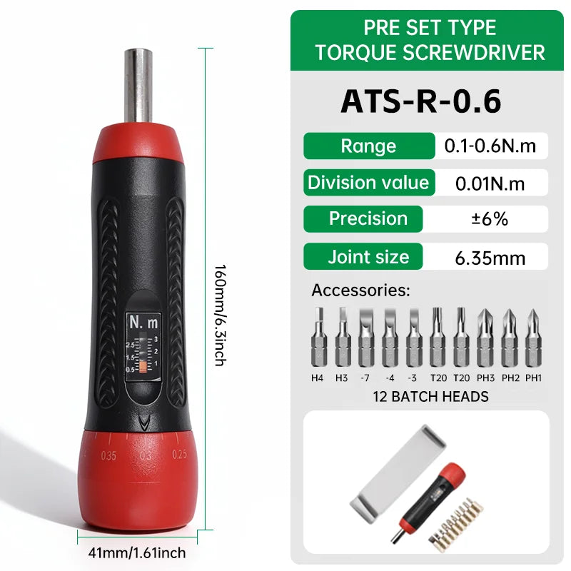 ALIYIQI Preset Torque Screwdriver 1 4 Inch Drive Adjustable 