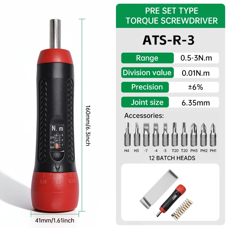 ALIYIQI Preset Torque Screwdriver 1 4 Inch Drive Adjustable 