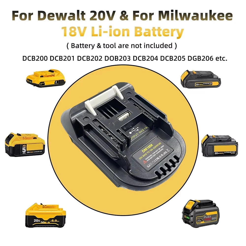 DM18M Battery Adapter for Makita 18V Tools Convert for Dewal