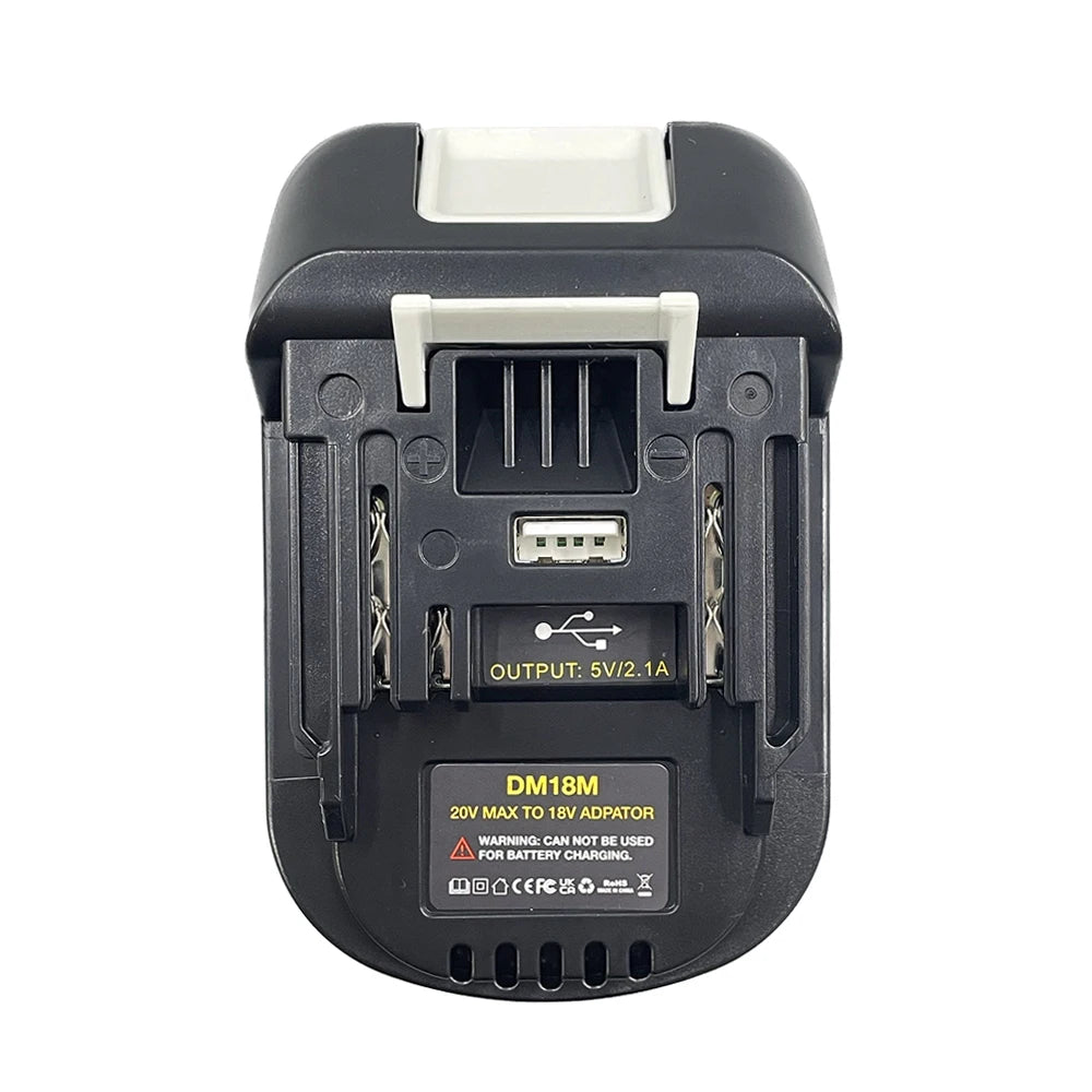 DM18M Battery Adapter Compatible for Dewalt 18v-20v Lithium 