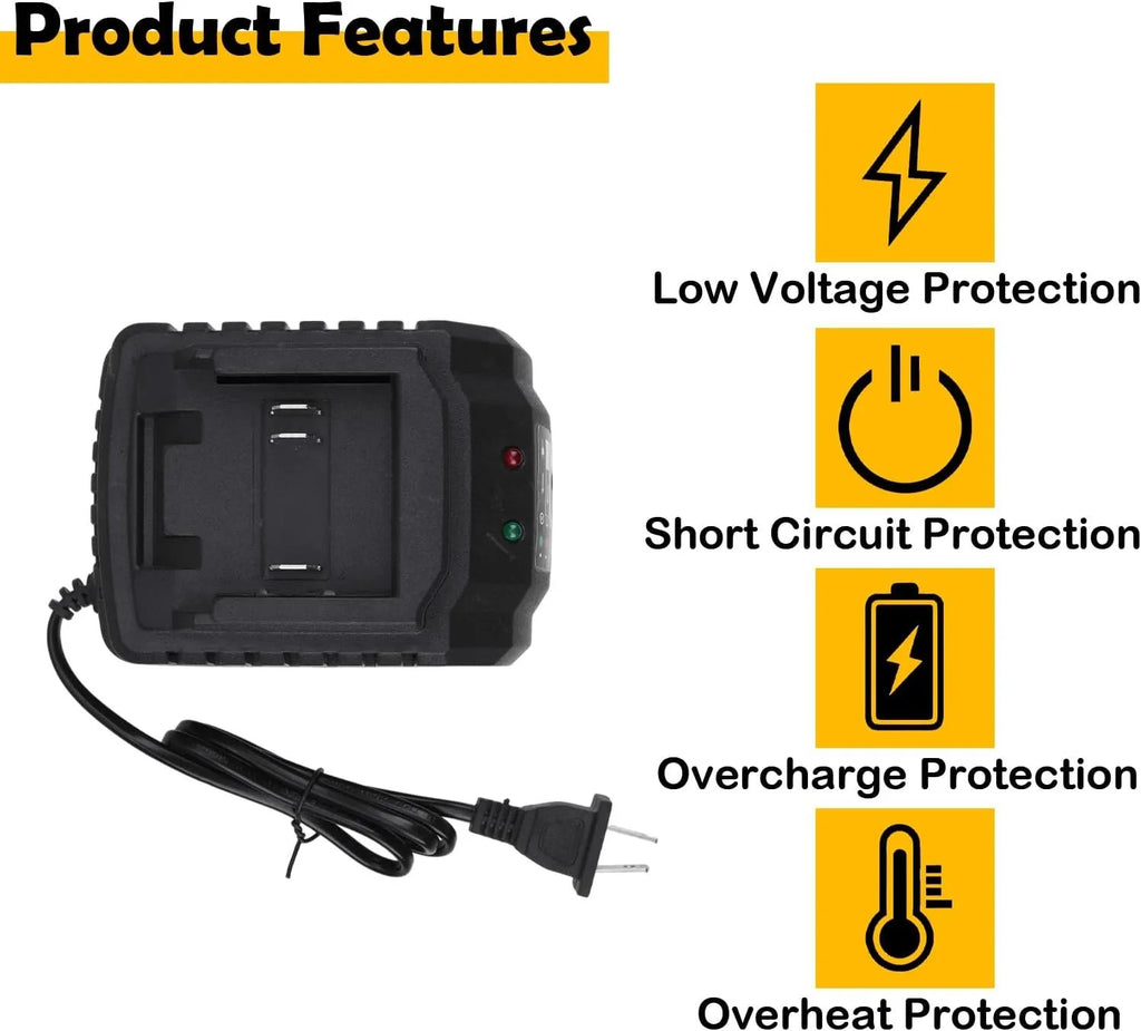 US/EU Plug Li-ion Battery Charger Quick Charge 18V 21V Power