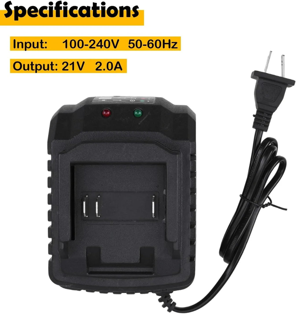 US/EU Plug Li-ion Battery Charger Quick Charge 18V 21V Power