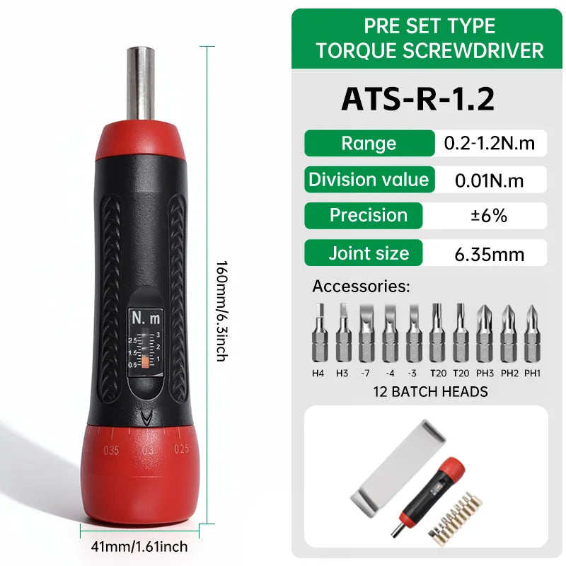 ALIYIQI Preset Torque Screwdriver 1 4 Inch Drive Adjustable 