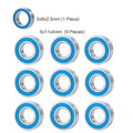 YEAHRUN 10PCS Rubber Sealed Bearing Set for Tamiya Grasshopp