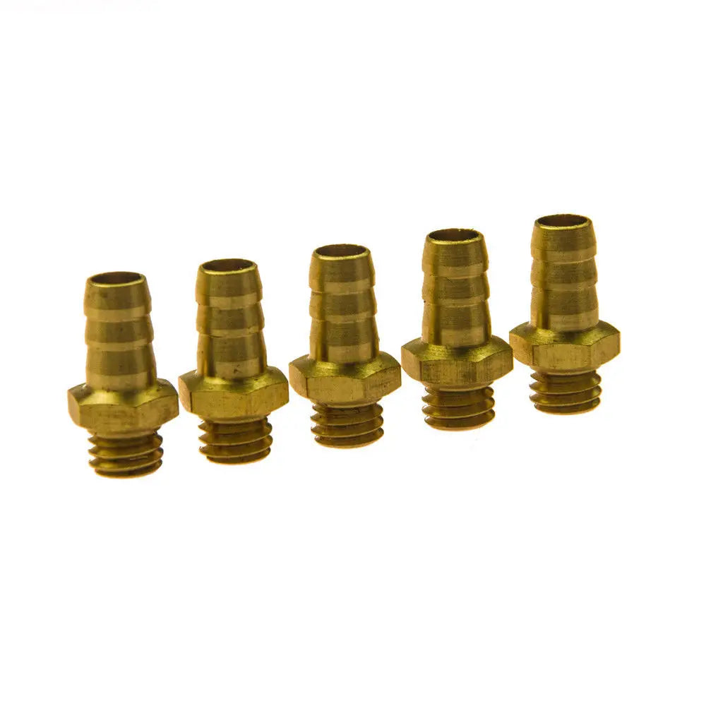 AXSPEED 5Pcs M4 M5 M6 Threaded Brass Water Nipples Cooling F