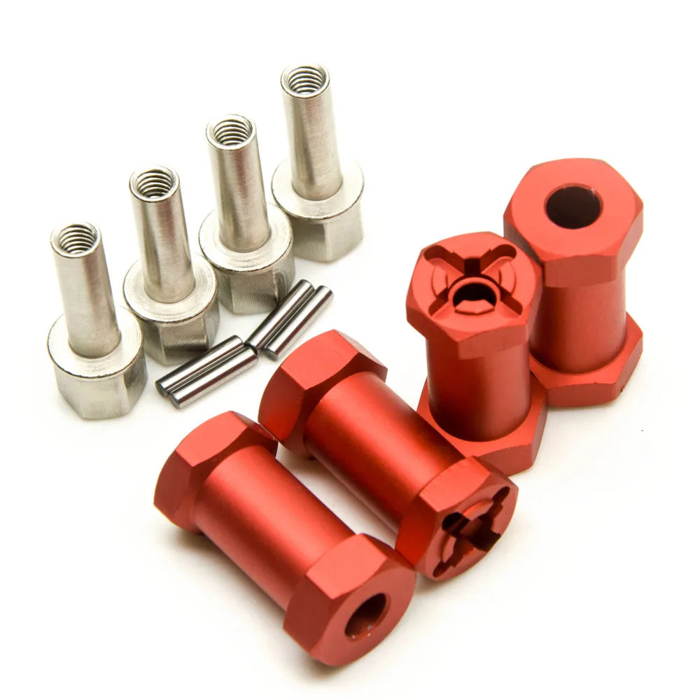 AXSPEED 4PCS 12mm Hex Wheel Hub Adapter Extended Drive Combiner 15/20/25/30mm for 1/10 RC Crawler Axial SCX10 TRX4 TRX6 Parts
