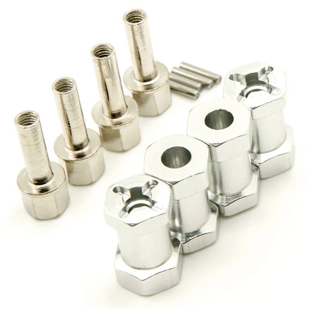 AXSPEED 4PCS 12mm Hex Wheel Hub Adapter Extended Drive Combiner 15/20/25/30mm for 1/10 RC Crawler Axial SCX10 TRX4 TRX6 Parts