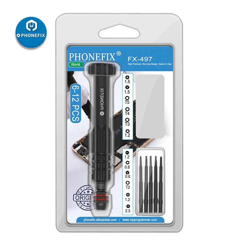 6 in 1 Screwdriver Set Phillips Slotted Y0.6 Precision Bits 
