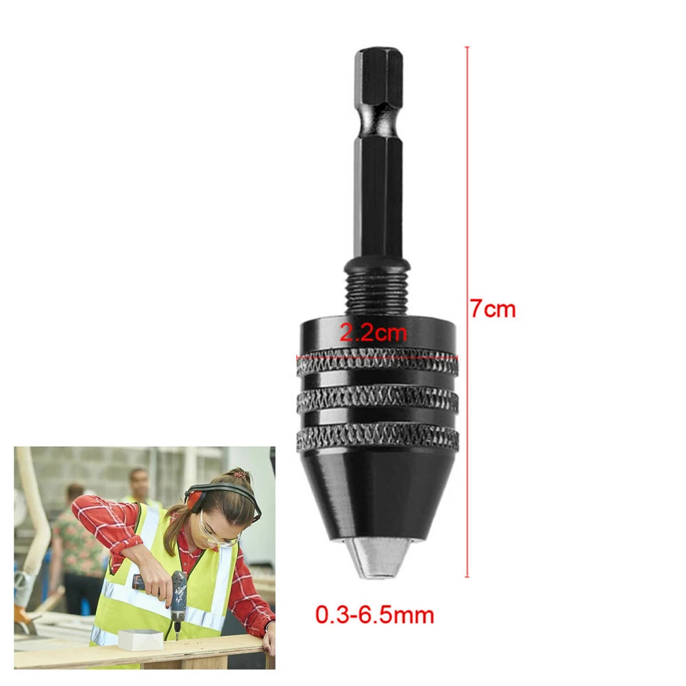 Mini Keyless Drill Chuck 0.3-8mm Self-Tighten Electric Drill