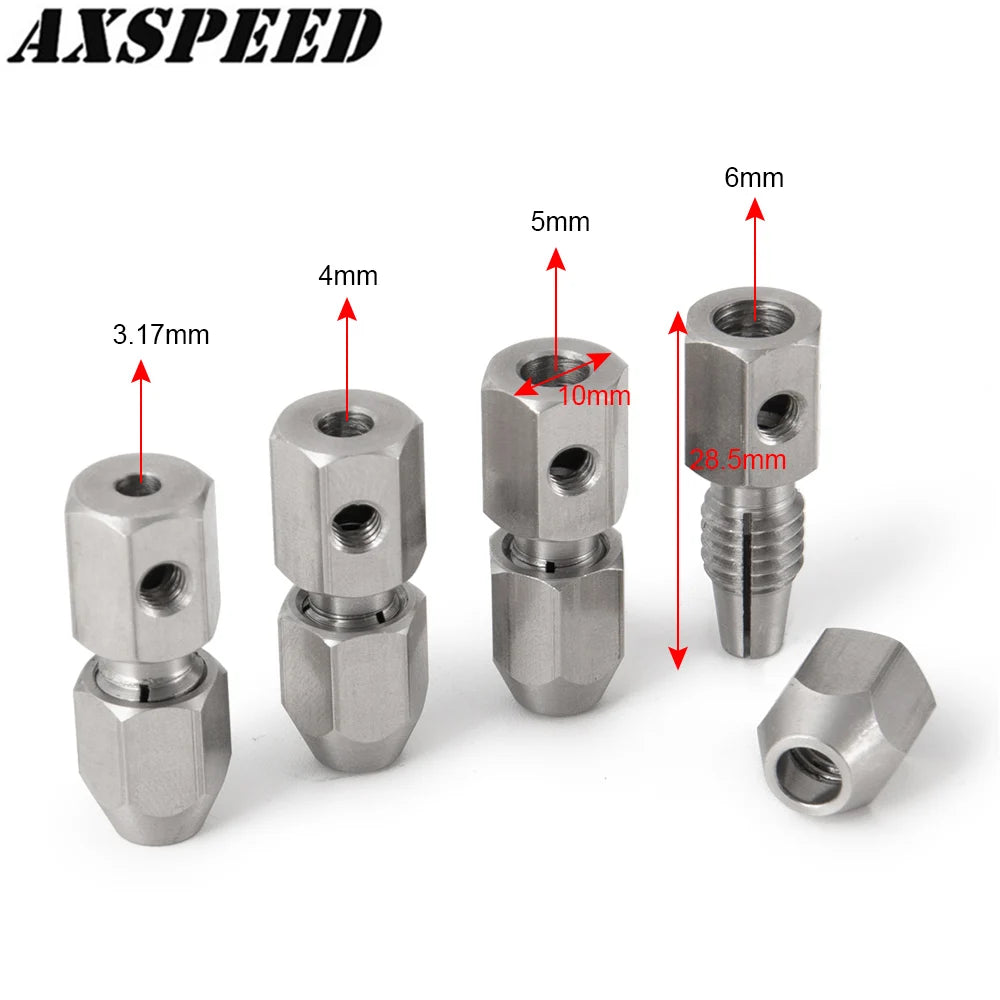 AXSPEED RC Boat Flexible Coupling Stainless Steel Flex Colle