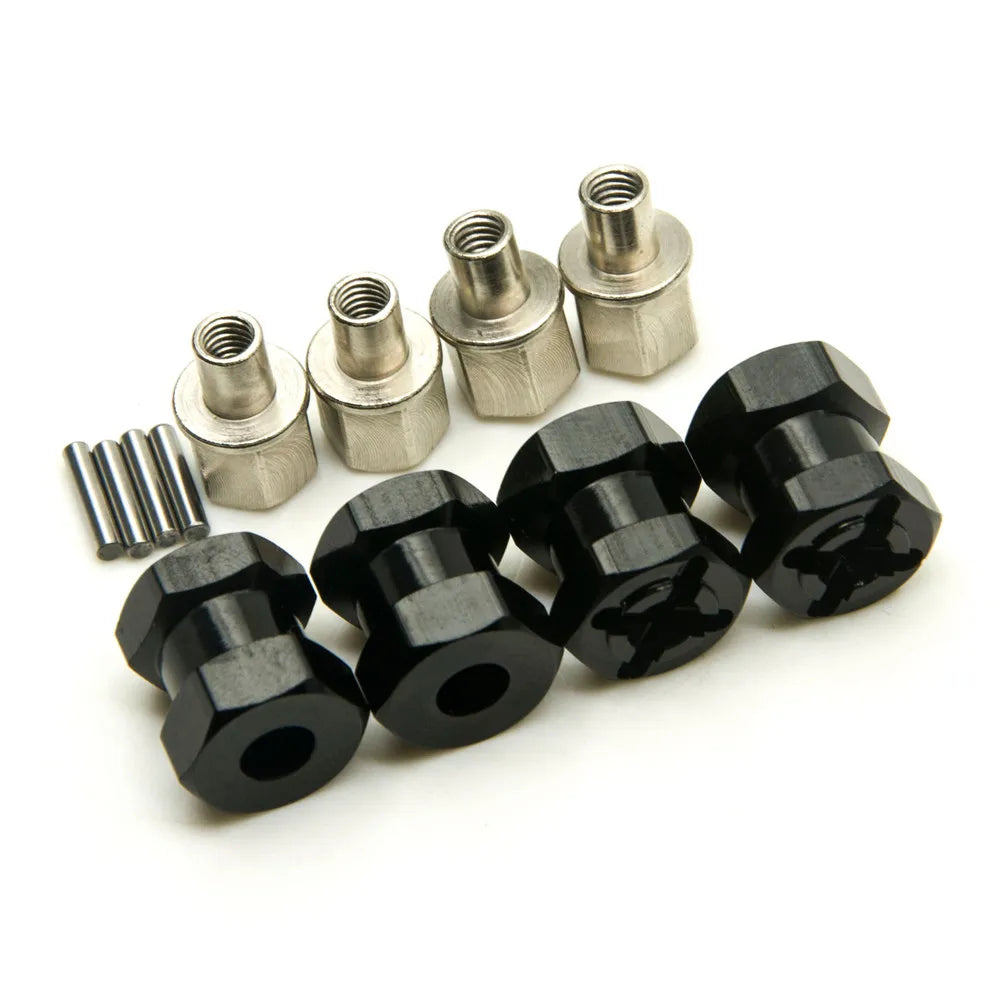 AXSPEED 4PCS 12mm Hex Wheel Hub Adapter Extended Drive Combiner 15/20/25/30mm for 1/10 RC Crawler Axial SCX10 TRX4 TRX6 Parts