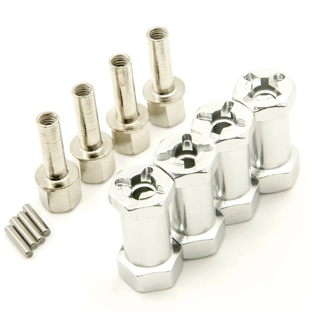 AXSPEED 4PCS 12mm Hex Wheel Hub Adapter Extended Drive Combiner 15/20/25/30mm for 1/10 RC Crawler Axial SCX10 TRX4 TRX6 Parts