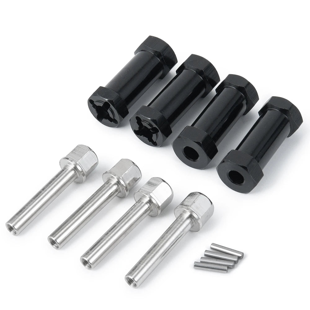 AXSPEED 4PCS 12mm Hex Wheel Hub Adapter Extended Drive Combi