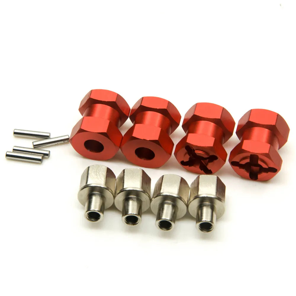 AXSPEED 4PCS 12mm Hex Wheel Hub Adapter Extended Drive Combiner 15/20/25/30mm for 1/10 RC Crawler Axial SCX10 TRX4 TRX6 Parts