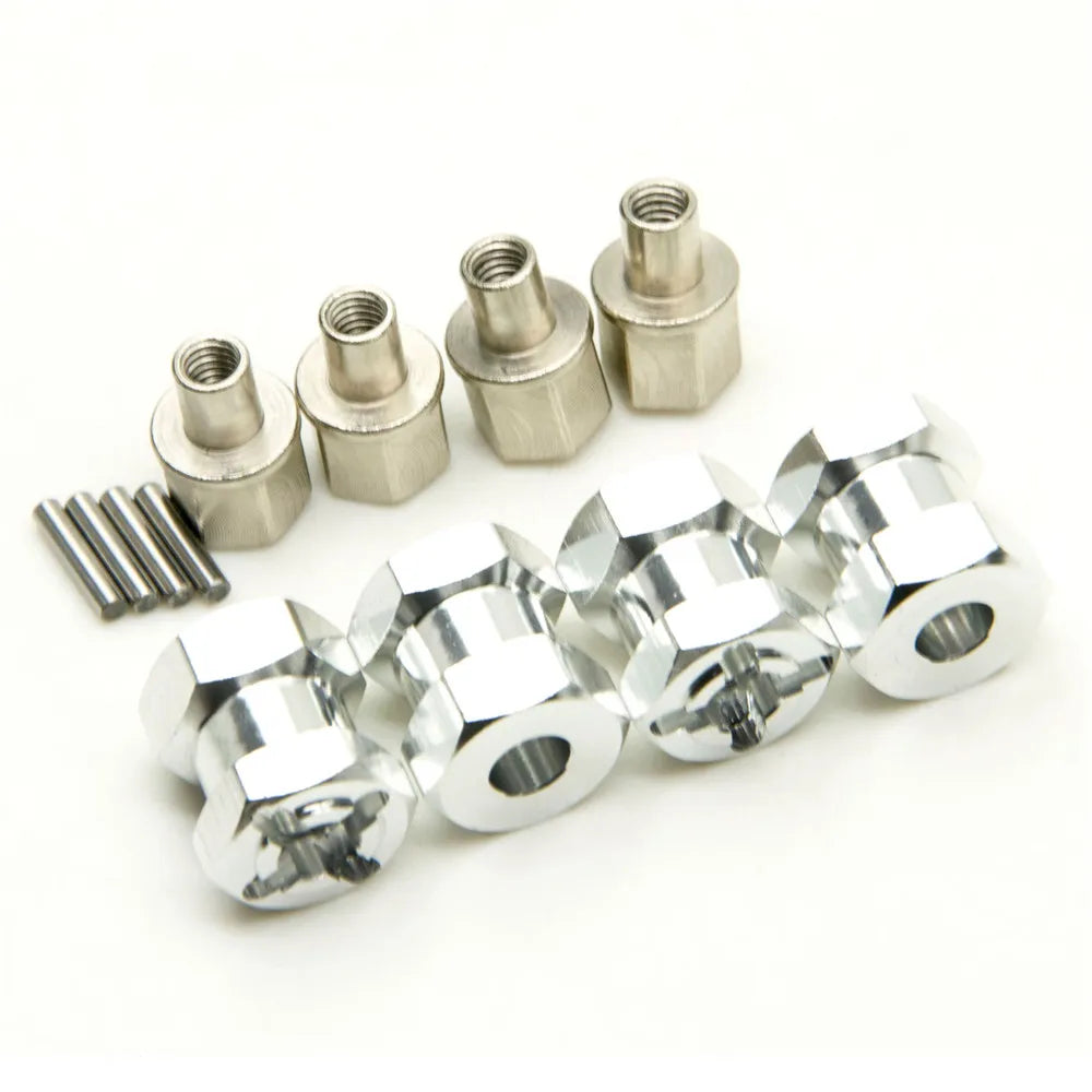 AXSPEED 4PCS 12mm Hex Wheel Hub Adapter Extended Drive Combiner 15/20/25/30mm for 1/10 RC Crawler Axial SCX10 TRX4 TRX6 Parts