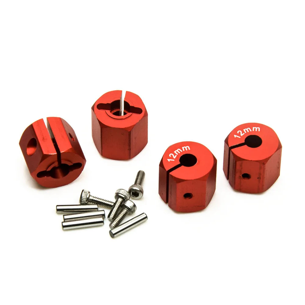 YEAHRUN 4PCS 12MM Hex Wheel Adapter with Pins Screws 8/9/10/11/12mm for 1 10 Axial SCX10 Wraith TRX4 TRX6 Sakura HSP HPI Parts