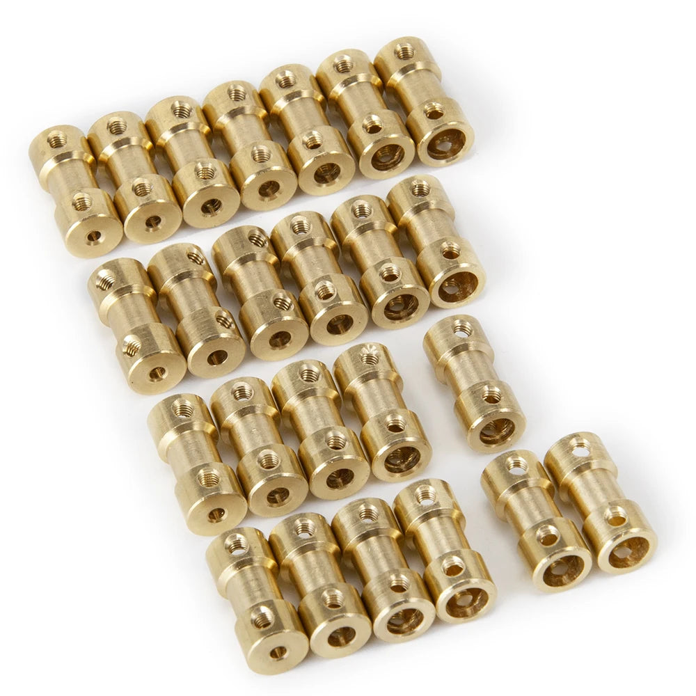 AXSPEED 5PCS 2/2.3/3/3.17/4/5/6mm Brass Flexible Motor Shaft