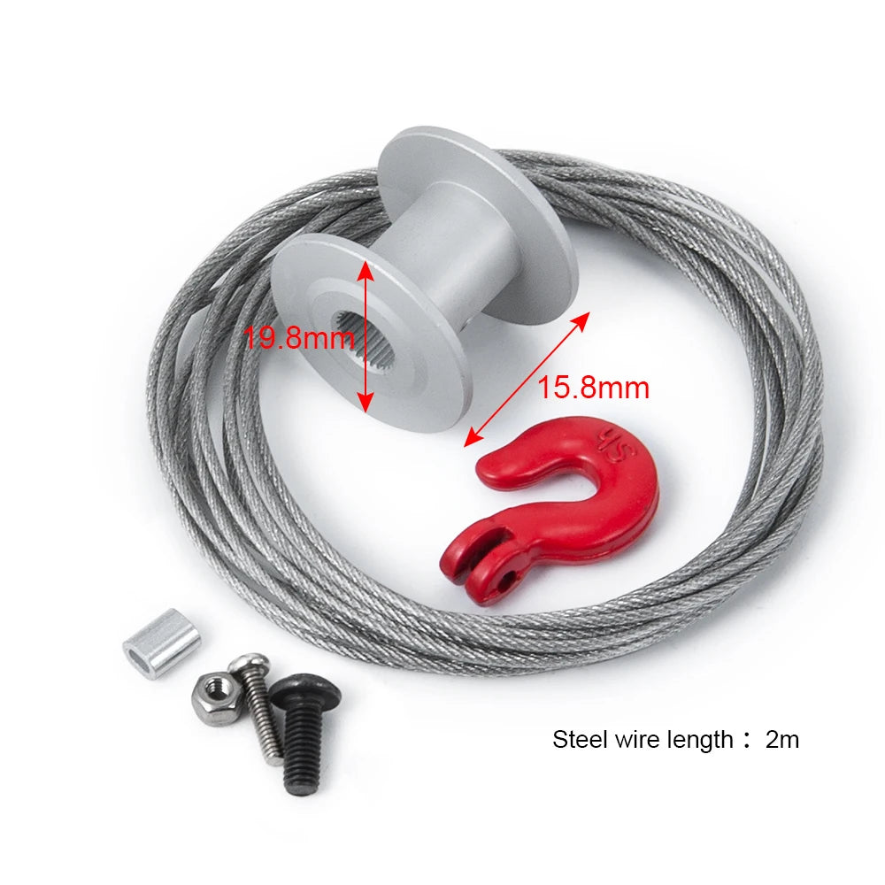 AXSPEED 25T Steering Gear Servo Winch Wheel Drum Wires Trail