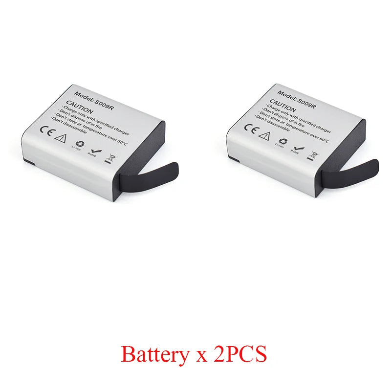 Hawkeye Firefly 8S 8SE 7SE 7S X XS Action Camera 1350mAh Li-Po Replacement Battery With 2 in 1 Charger S009R