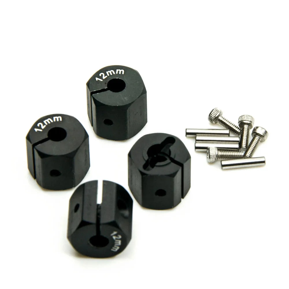 YEAHRUN 4PCS 12MM Hex Wheel Adapter with Pins Screws 8/9/10/11/12mm for 1 10 Axial SCX10 Wraith TRX4 TRX6 Sakura HSP HPI Parts