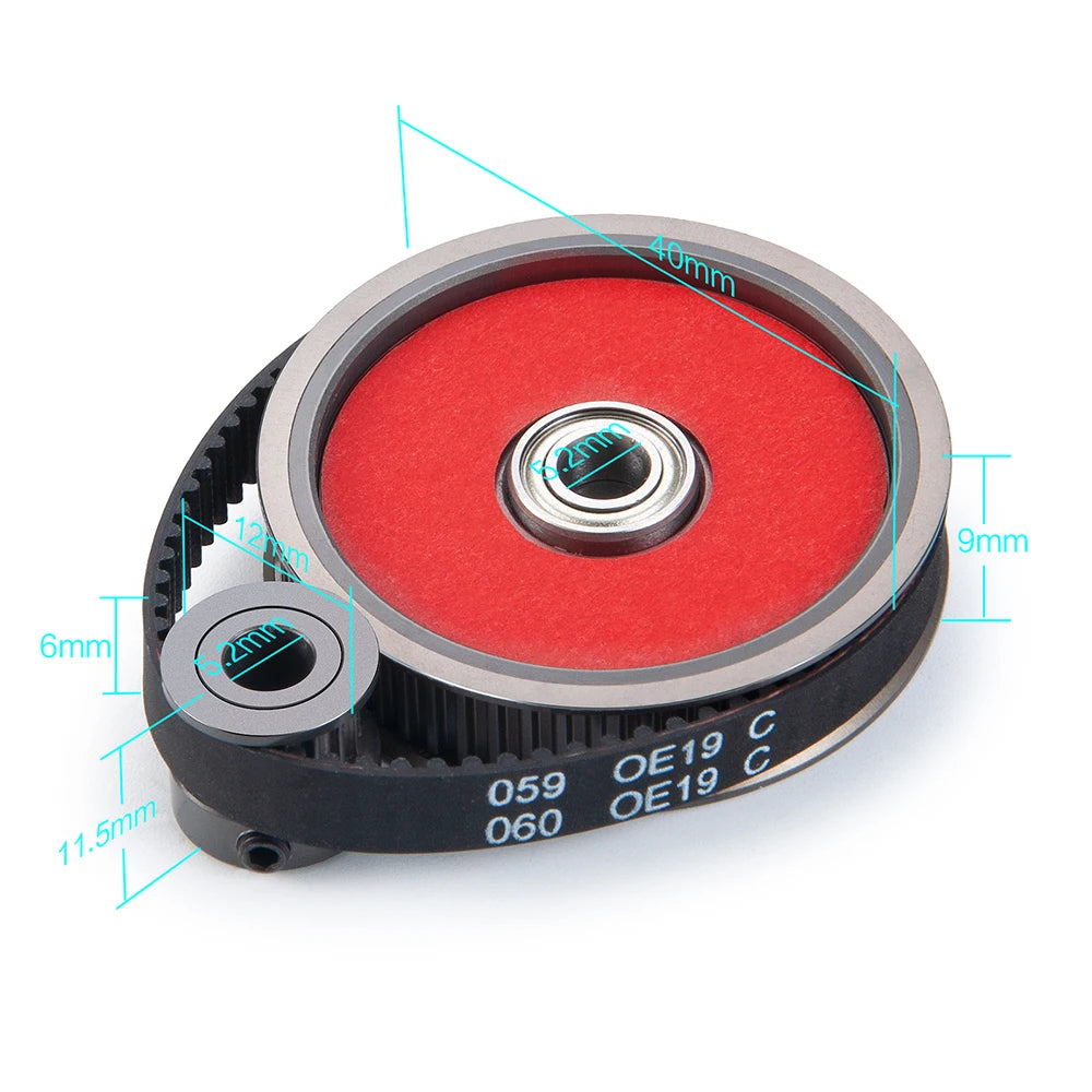 YEAHRUN Moter Gears Belt Drive Transmission System 3.17/5.0m