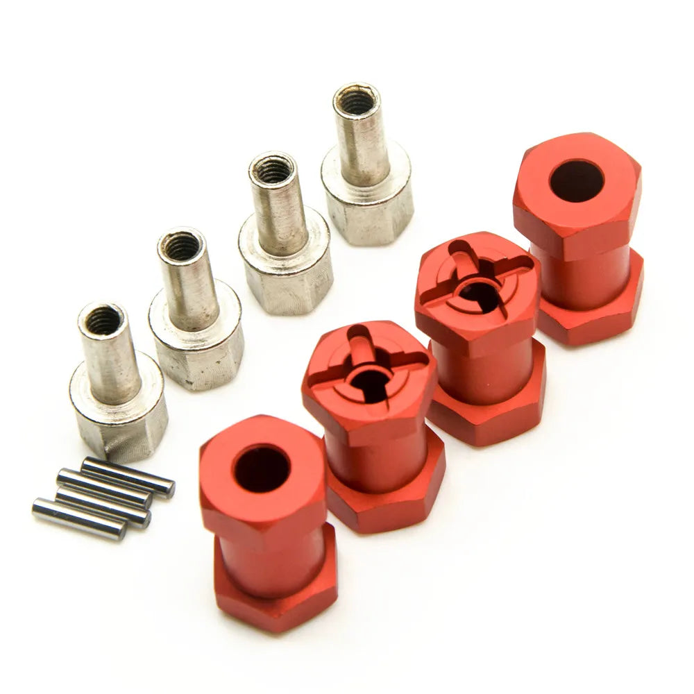 AXSPEED 4PCS 12mm Hex Wheel Hub Adapter Extended Drive Combiner 15/20/25/30mm for 1/10 RC Crawler Axial SCX10 TRX4 TRX6 Parts
