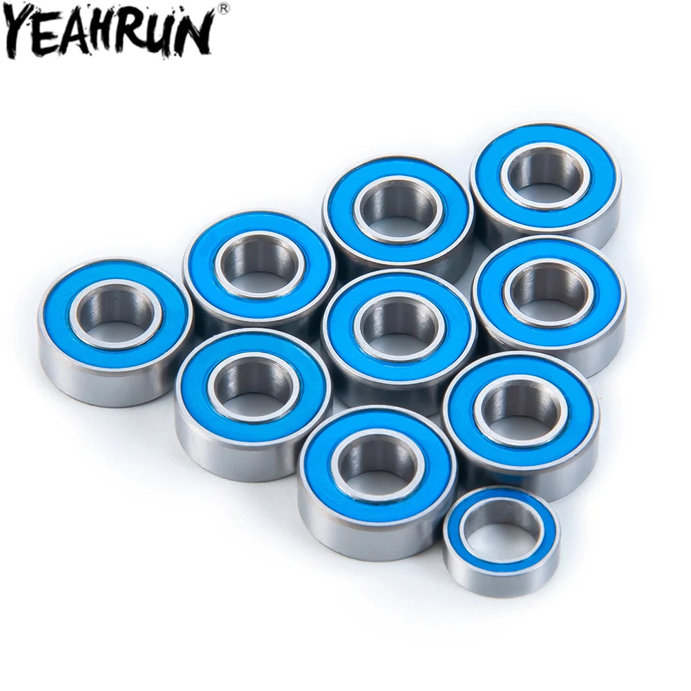 YEAHRUN 10PCS Rubber Sealed Bearing Set for Tamiya Grasshopp