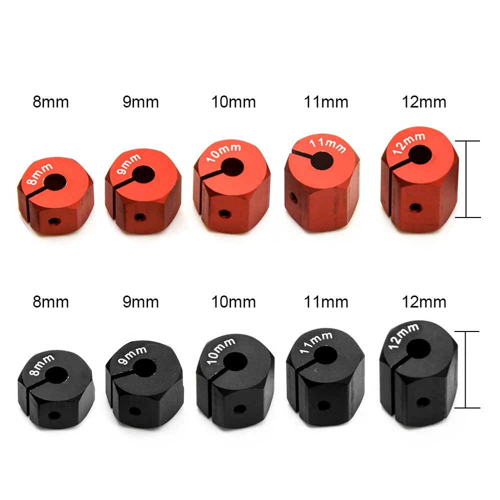 YEAHRUN 4PCS 12MM Hex Wheel Adapter with Pins Screws 8/9/10/