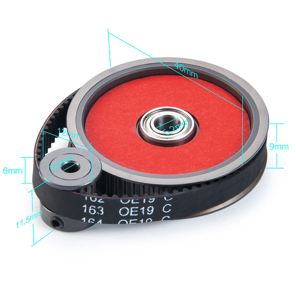 YEAHRUN Moter Gears Belt Drive Transmission System 3.17/5.0m