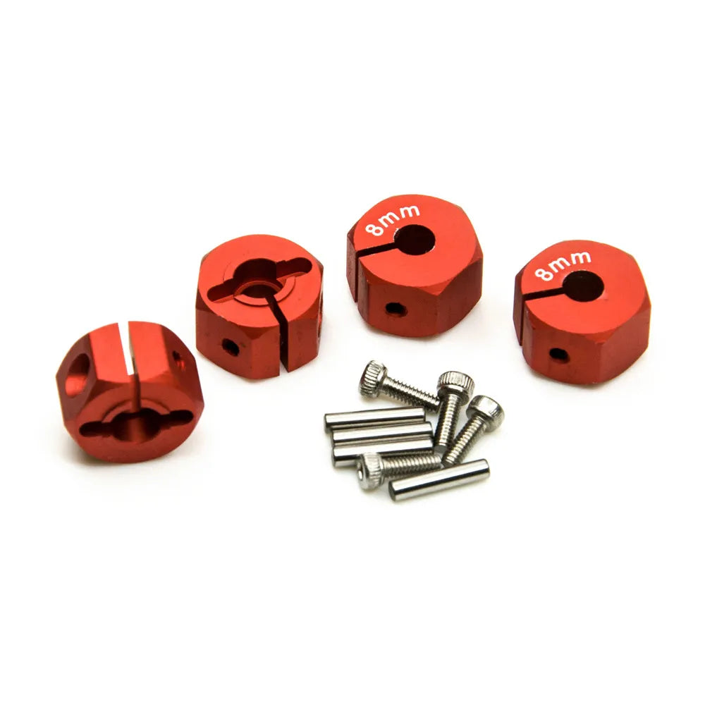 YEAHRUN 4PCS 12MM Hex Wheel Adapter with Pins Screws 8/9/10/11/12mm for 1 10 Axial SCX10 Wraith TRX4 TRX6 Sakura HSP HPI Parts