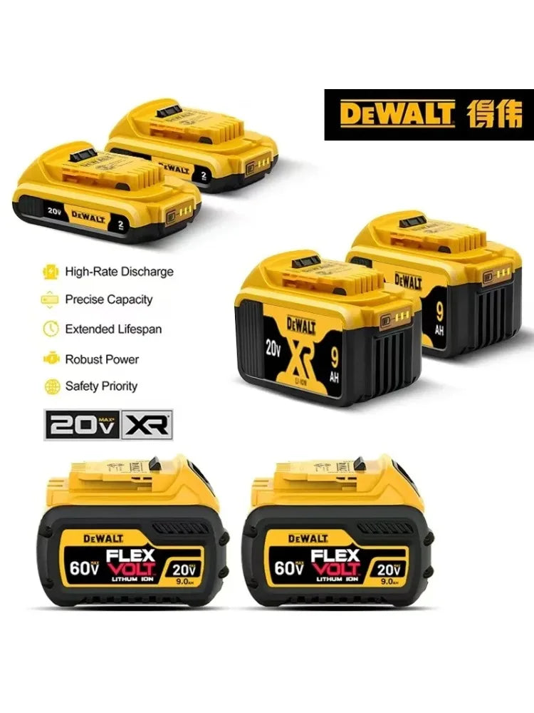 DeWALT Original Battery 20V/60V 6Ah 9Ah MAX FlexVolt for DCB