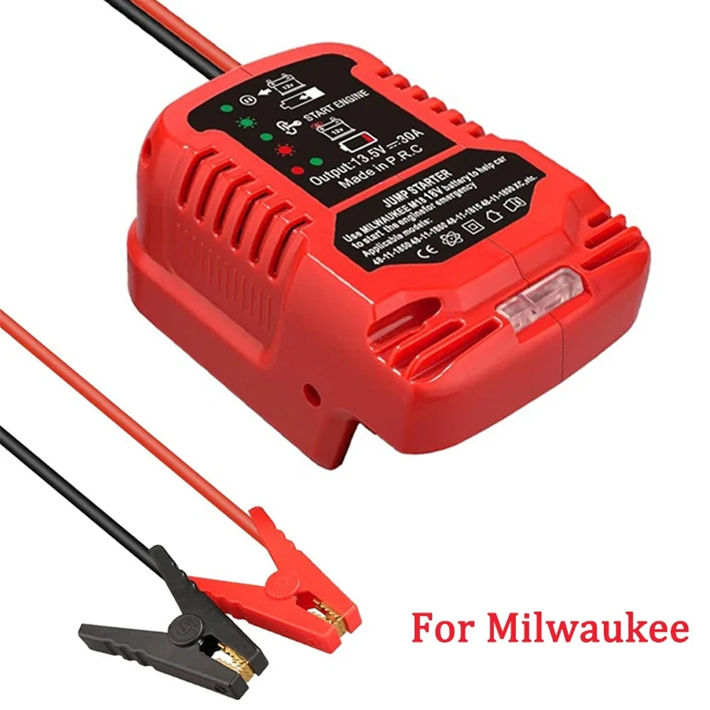 Battery Jumper Cable Adapter for Milwaukee 18V Auto Car Jump