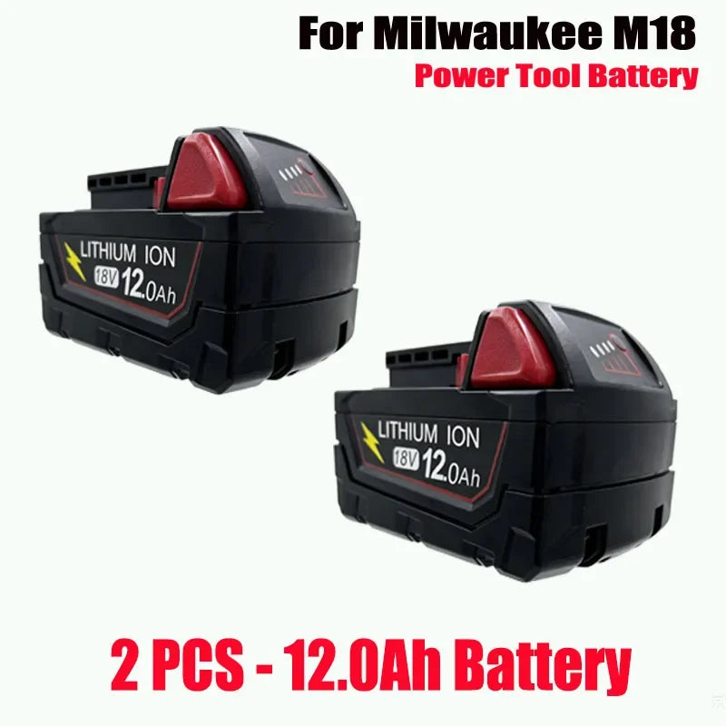 New Style For Milwaukee M18 Power Tool Battery Charger 18V 6000mAh M18B5 48-11-1860 18650 Battery 6.0Ah 9.0Ah 12.0Ah