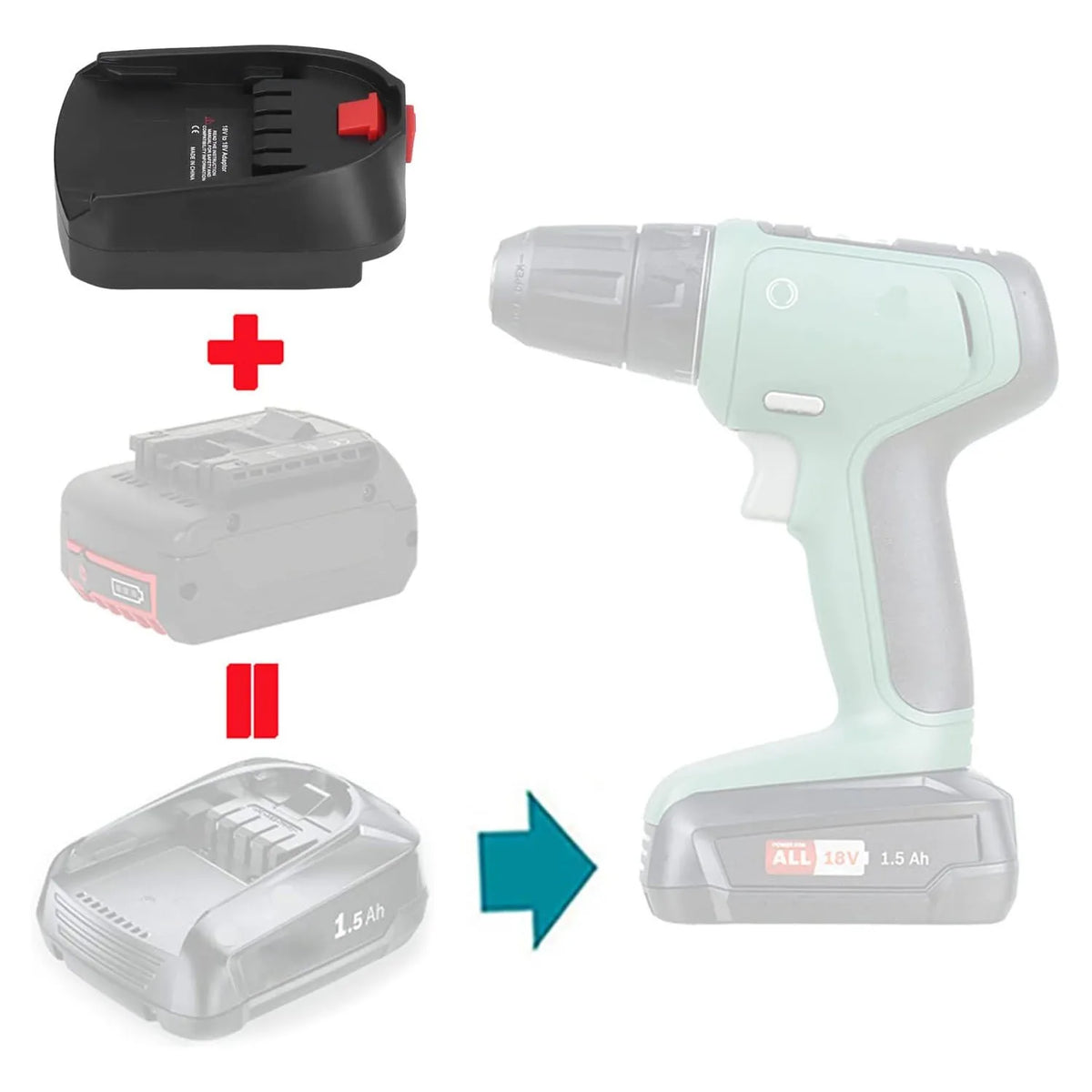 For Bosch 18V GBA Battery BOSB18C Adapter Convert Use For 18