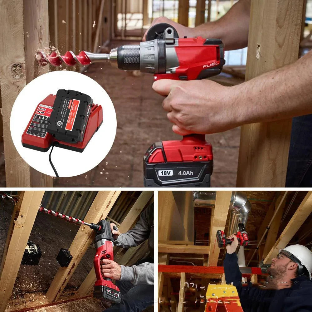 Rapid Replacement Charger for Milwaukee 14V/18V Li-Ion Batte