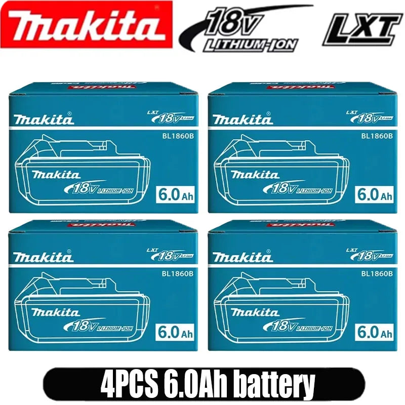 6Ah 100% Original Makita 18V Battery BL1860B Rechargeable Lithium-Ion Battery for Makita 18V Power Tools Replace the Battery.