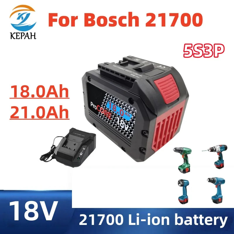 NEW 18V 18Ah/21Ah ProCORE Rechargeable Battery for Bosch Cor