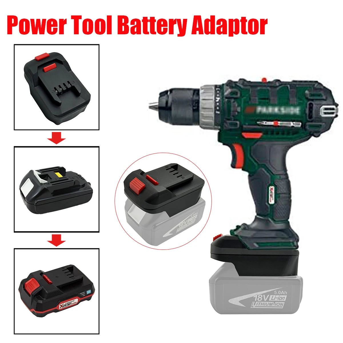 NEW For Makita 18V Lithium Battery Convert To Lidl Parkside 