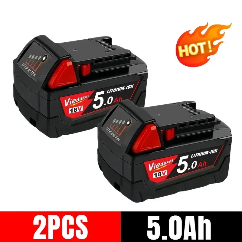 100% New for Milwaukee 18v Battery 9.0Ah High Output 18V Lithium-ion Rechargeable for M18 Cordless Power Tools 6.0/5.0Ah Battery