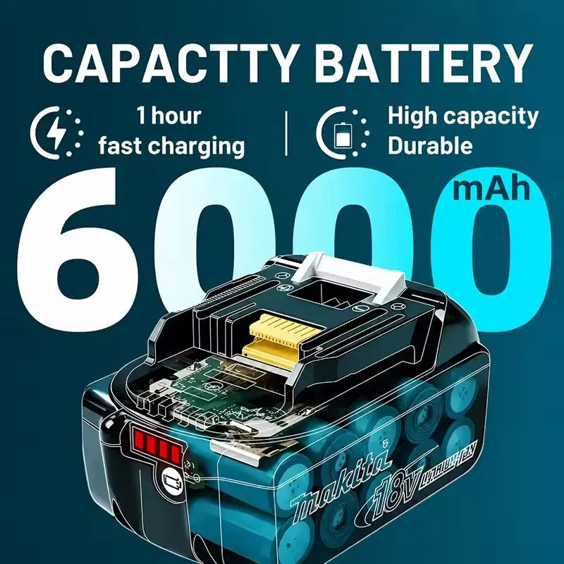 Genuine Makita 18V 6Ah 5Ah Rechargeable Battery for Makita P