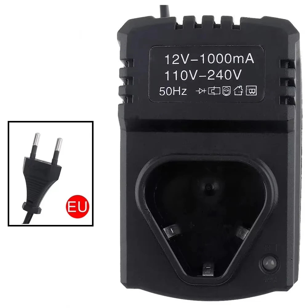 12V Li ion Battery Charger US EU Plug Universal Electric Drill Charger 100 240V Input For Electric Wrench Screwdriver Power Tool
