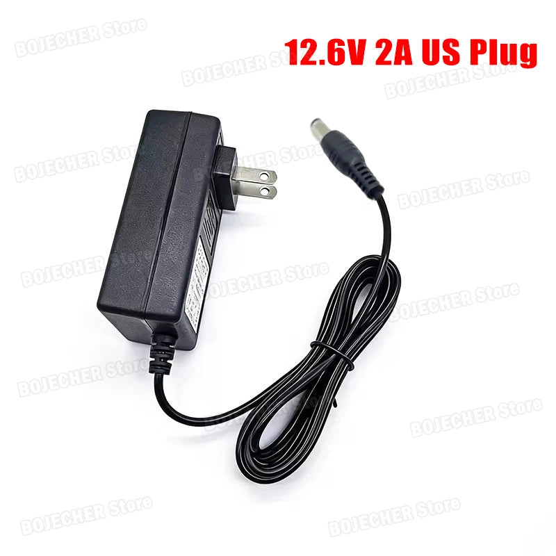 DC 12.6V 2A Li-ion Battery Charger For 10.8V 11.1V 12V Elect