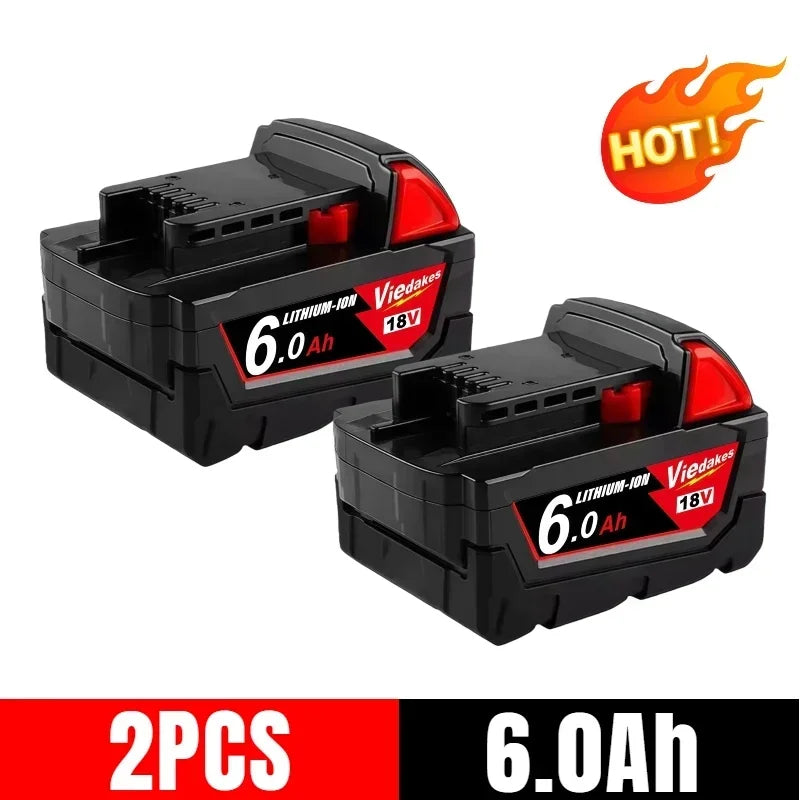100% New for Milwaukee 18v Battery 9.0Ah High Output 18V Lithium-ion Rechargeable for M18 Cordless Power Tools 6.0/5.0Ah Battery