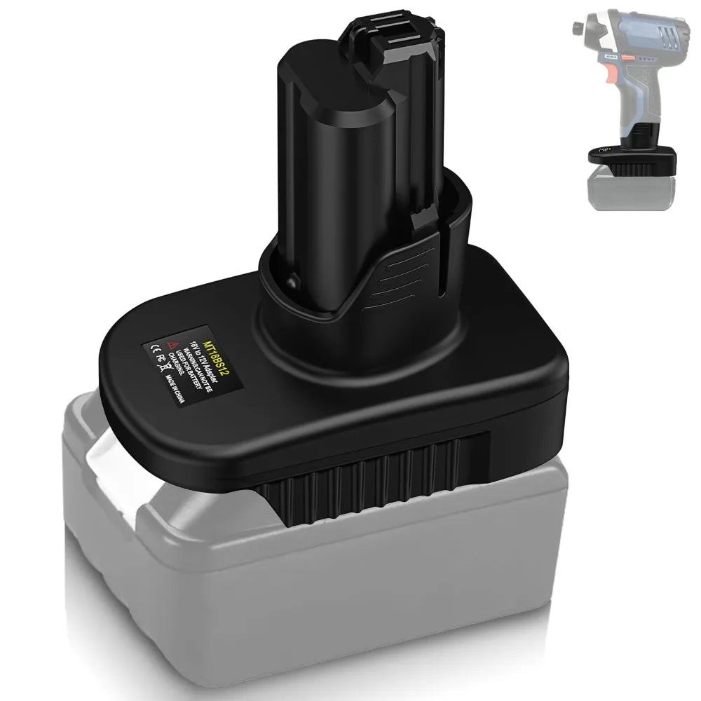 MT18BS12 Battery Adapter for Bosch 12V Tools for Makita 18V 