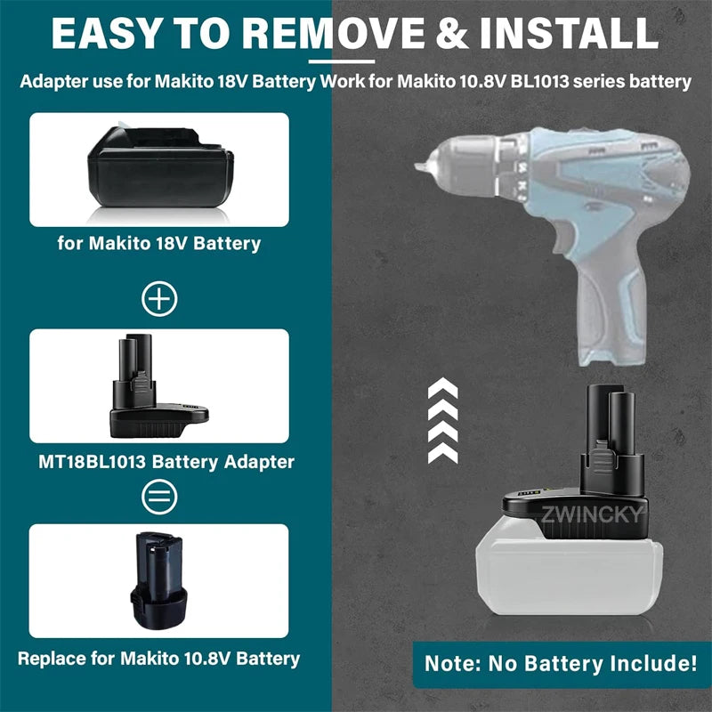 Battery Adapter Converter for Makita 18V Li-ion Battery for 