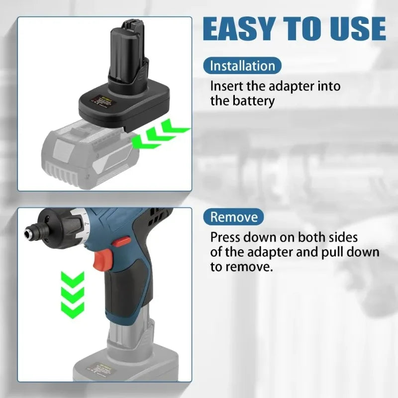 HAKSINKY Power Tool Battery Adapter BS18BS12 for Bosch 18V L