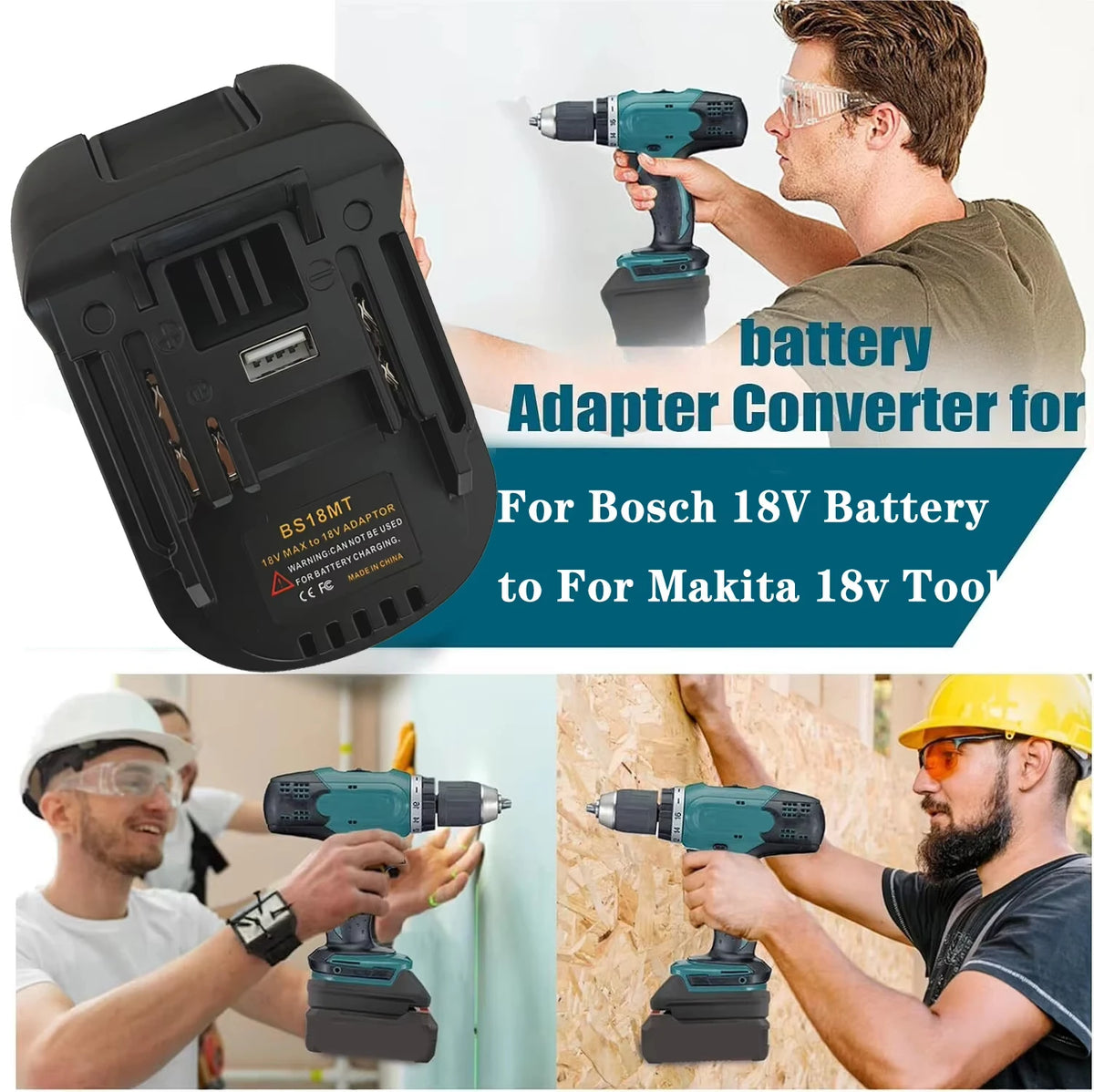 BS18MT Battery Adapter Converter Compatible For BOSCH 18V BL
