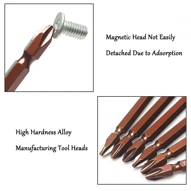 50mm-150mm Magnetic Impact Double Head Cross Screw Drill Bit