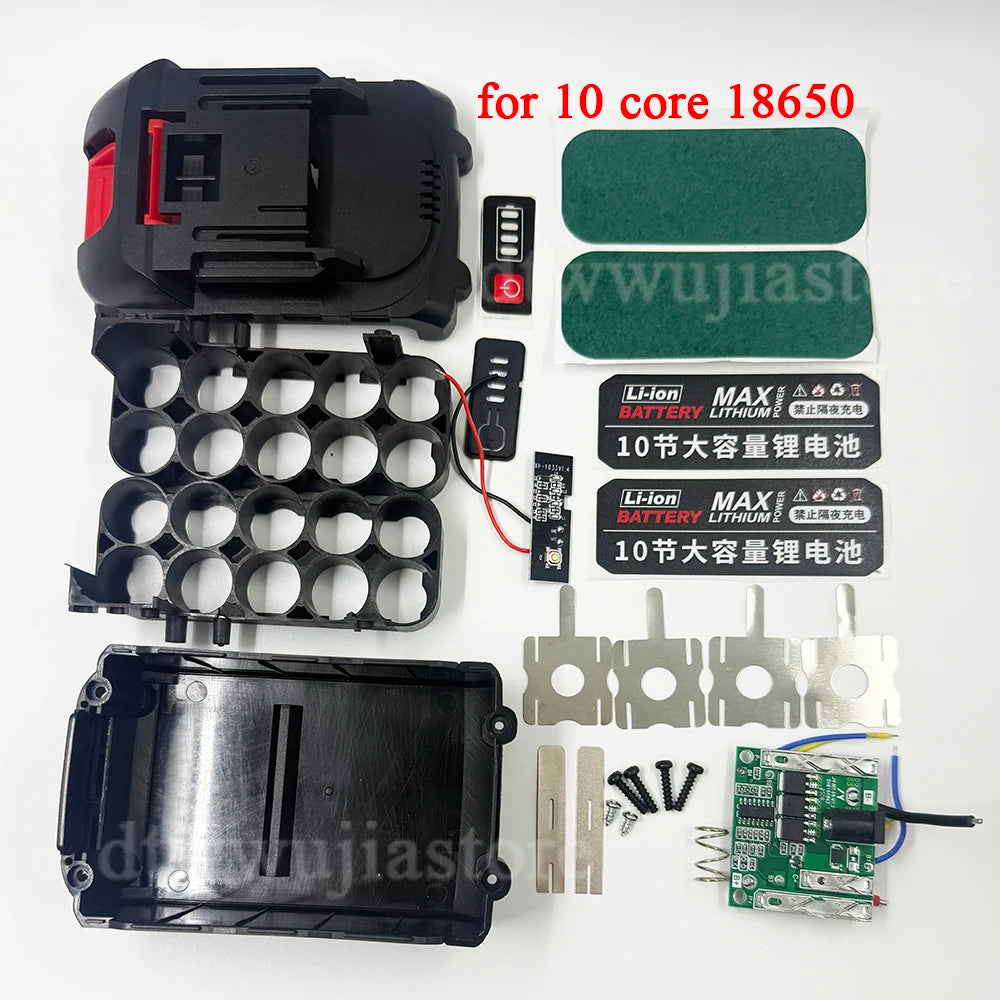 5Core 10Core 15Core 18650 Li-ion Battery Case Box PCB BMS Pr