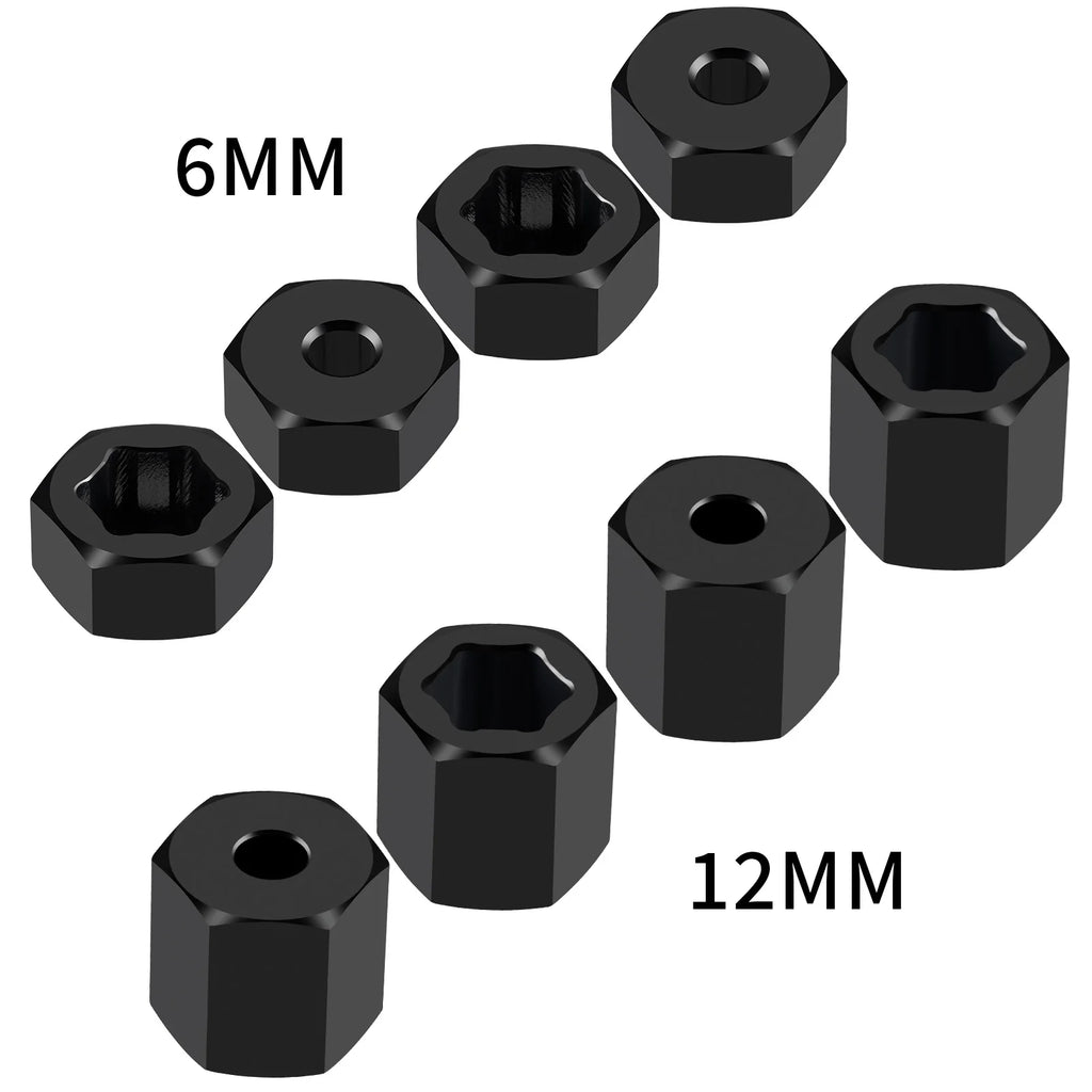 AXSPEED 4Pcs Aluminum 7mm to 12mm Wheel Hex Hub Adapters Con